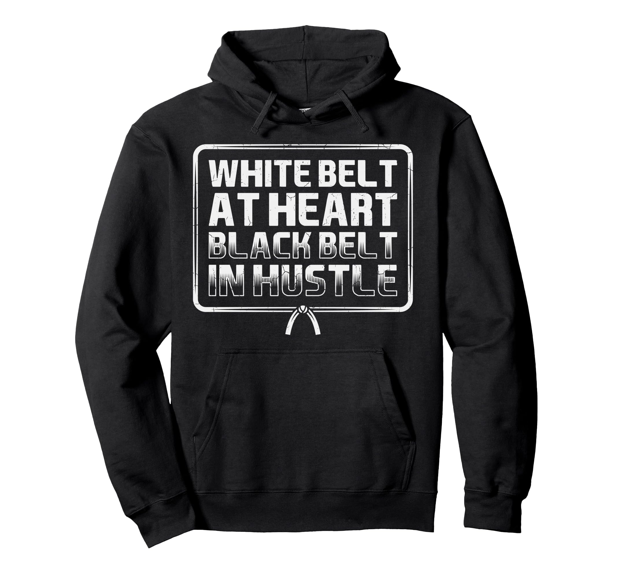 

White Belt at Heart Black Belt Karate Martial Arts Taekwondo Hoodie чёрный
