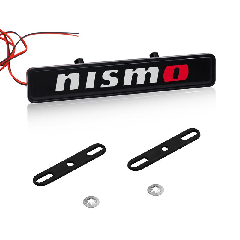 1 Stück Auto LED Kühlergrill vorne AMG Emblem Plakette Dekoratives Licht Styling Für Nissan Nismo Qashqai X J10 J11 Trail Tiida Juke Teana Pulsar Altima