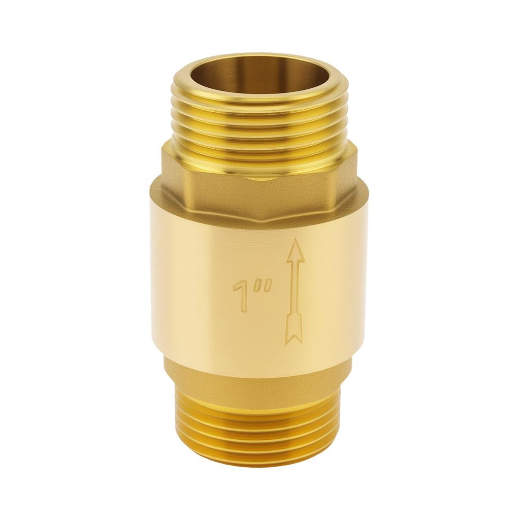 1 Inch Heavy Duty Check Valve - Bronze Backflow Preventer for Well Pump, Water Tank & Plumbing, Horizontal Flow One-Way Valve, Corrosion Resistant