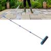 20CM Hard Clning Brush Telescopic Handle Steel Wire Scrubbing Broom for Grime Moss Removal Outdoor Floor Deck Garden Garage
