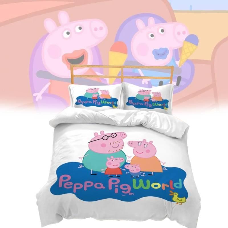 Benutzerdefiniertes Cartoon Waldtier Kinder Drei-Teiliges Bettwäscheset Weiches Und Gemütliches Design