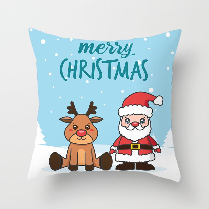 Cartoon Christmas Throw Polštář Set Santa Claus Sofa Gift Home Decor povlak na polštář Vánoční dárek povlak na polštář