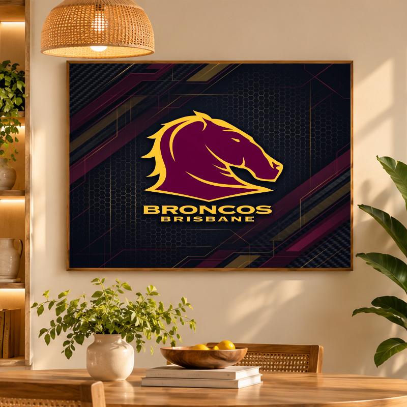 5D Diamond Painting Brisbane Broncos DIY Full Drill Diamond Art Kit Home Decoration