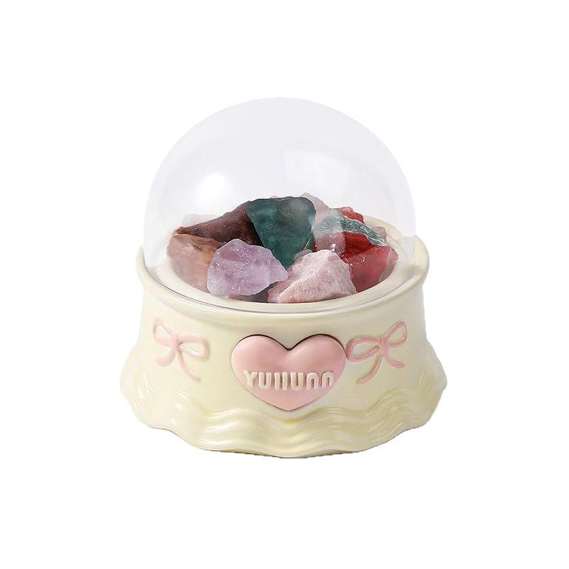 Aroma Diffuser Stone Gift Box for Girls - Crystal Ornament with Essential Oil Fragrance, Long-lasting Light Scent