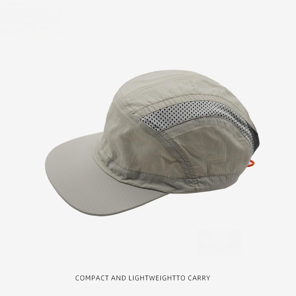 

Quick Dry Running Cap Men Women Breathable Mesh 5 Panel Hat Lightweight Outdoor Sports Hiking Packable Baseball Cap Summer Adjustable сірий колір