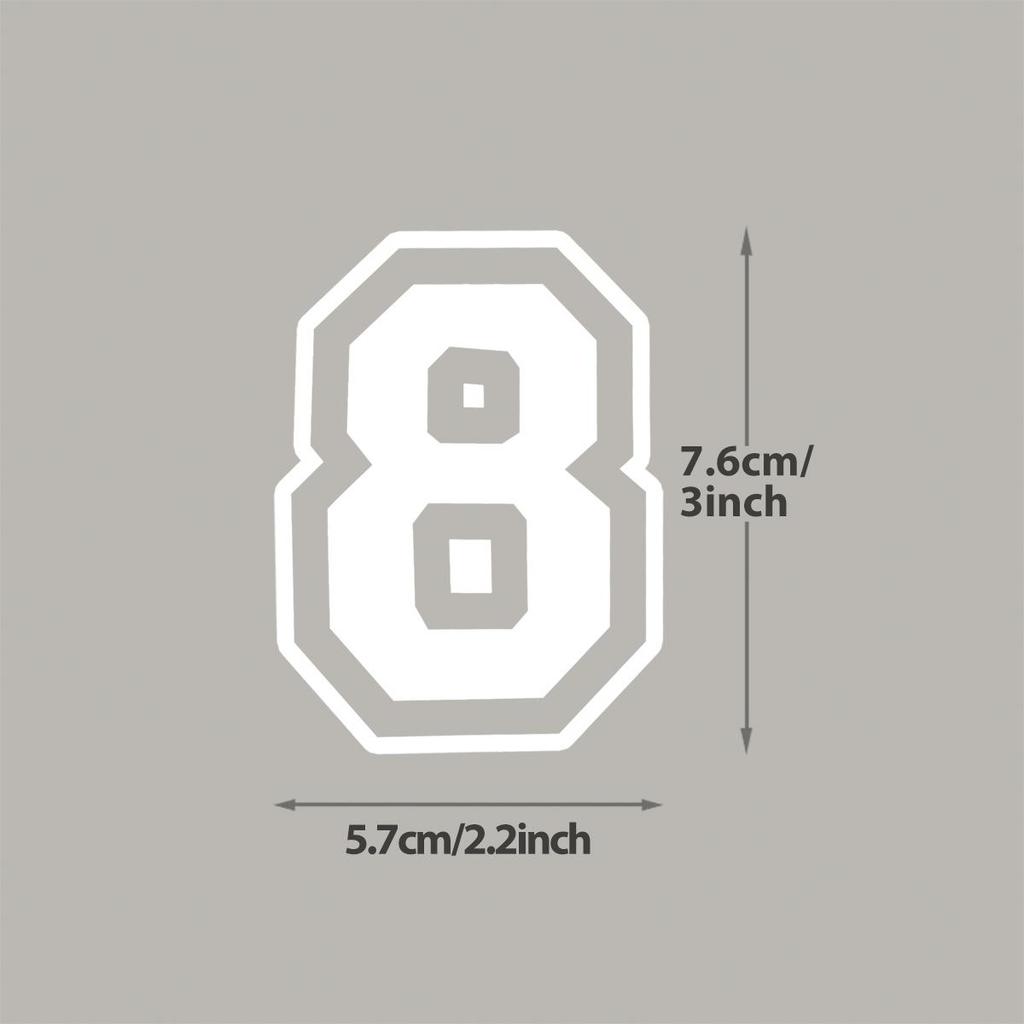 White Numbers 0-9 Iron On Patch Easy To Print For Jersey T-Shirt Parches Ropa Hoodies Diy Stickers Heat Transfer Washable