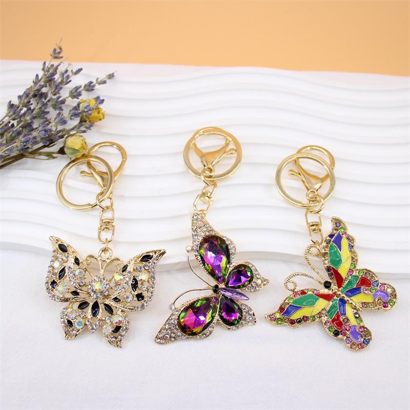 Delicate Rhinestone Butterfly Fashion Crystal Insect Charm For Women Men Pendant Bag Charm