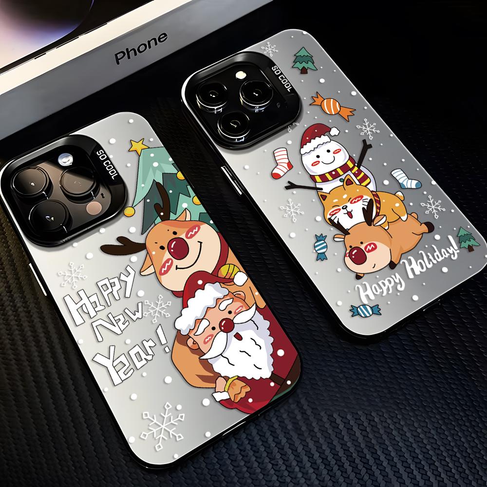 Cute Cartoon Christmas Phone Case for Samsung Galaxy S26 S25 S24 S23 S22 S21 S20 Note20 FE Ultra Edge Plus 4G 5G Anti Fall Matte