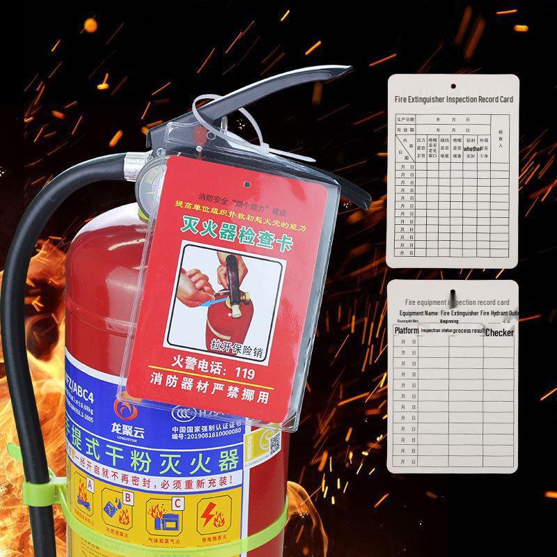Fire Safety Inspection & Record Card Holder: Fire Extinguishers & Hydrants
