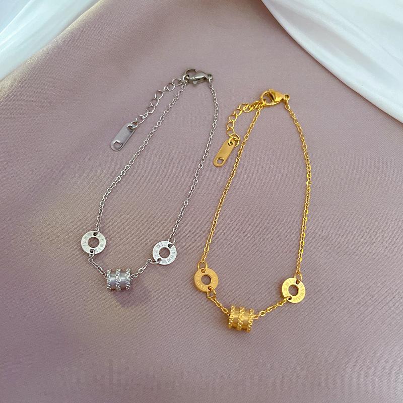 Female Personality Circular Small Waist Letter Bracelet