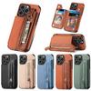Zipper Wallet Credit Card Holder Phone Case for IPhone 13 12 Mini 14 11 Pro XS Max XR X 7 8 6 6s Plus SE 2 3 Stand Leather Cover