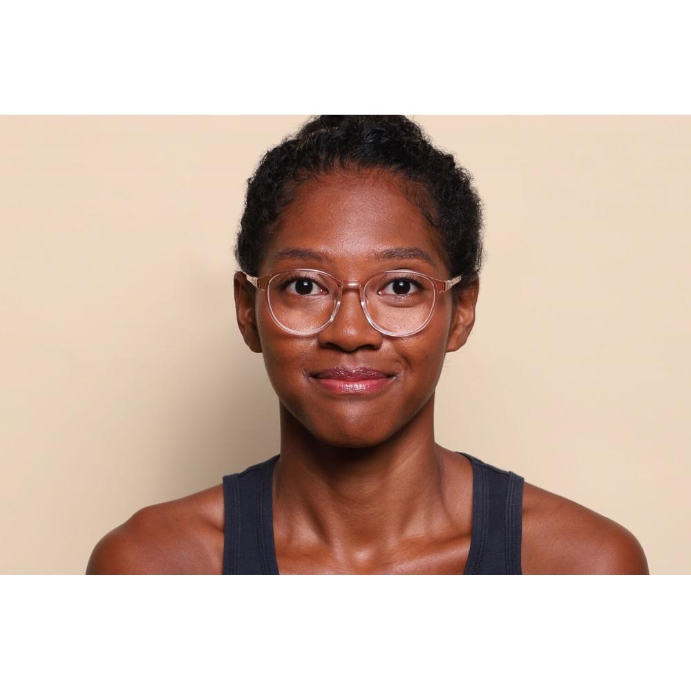 Full Rim Oval Transparent Faded Brown Smartbuy Collection Haydn Blue Light Block 261257 C12 Fashion Unisex Eyeglasses