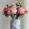Retro French Peony Decorative Floral Ornament for Home and Dining Table