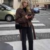 Female Short Style Coat With Notch Collar For Elegant Office Wear