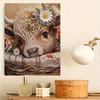 Frameless Cute Calf Pearl Painting Kit 30x40cm Floral DIY Pearl Art Elegant Gem Art for Home Wall Decoration Perfect for Living Room & Bedroom
