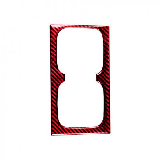 For Honda Civic 8th 2006-2011 Red Carbon Fiber Water Cup Holder Cover Trim