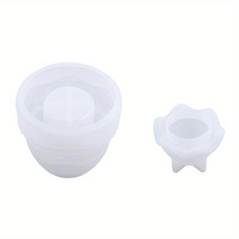 1 Set DIY Christmas Snowman Crystal Epoxy Resin Mold Christmas Tree Storage Jar Bottle Silicone Mold