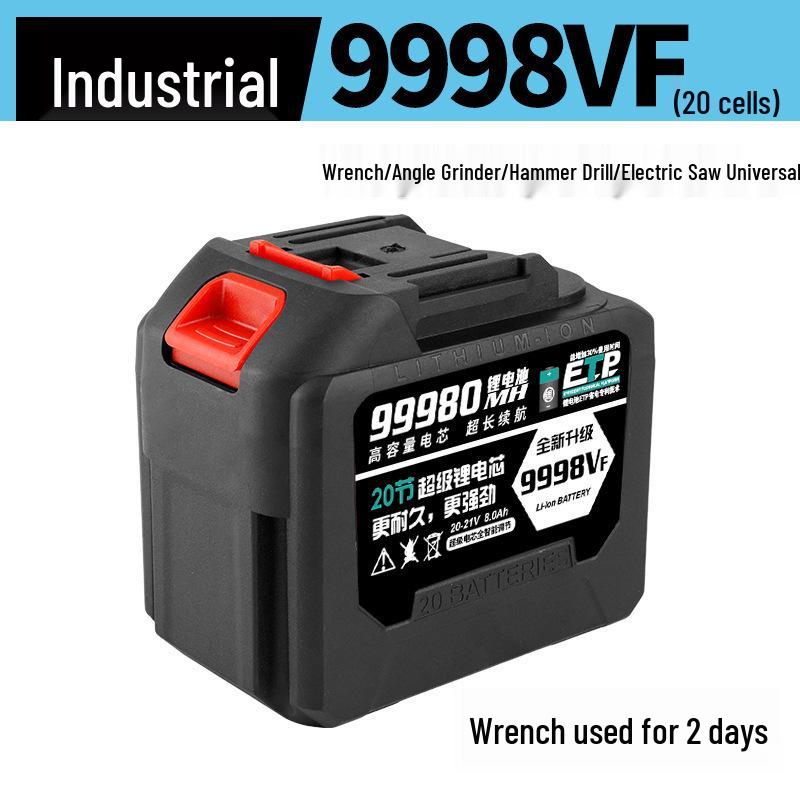 Universal Large-Capacity Lithium Battery for Electric Tools: Wrench, Hammer, Drill, Makita Grinder, Chainsaw