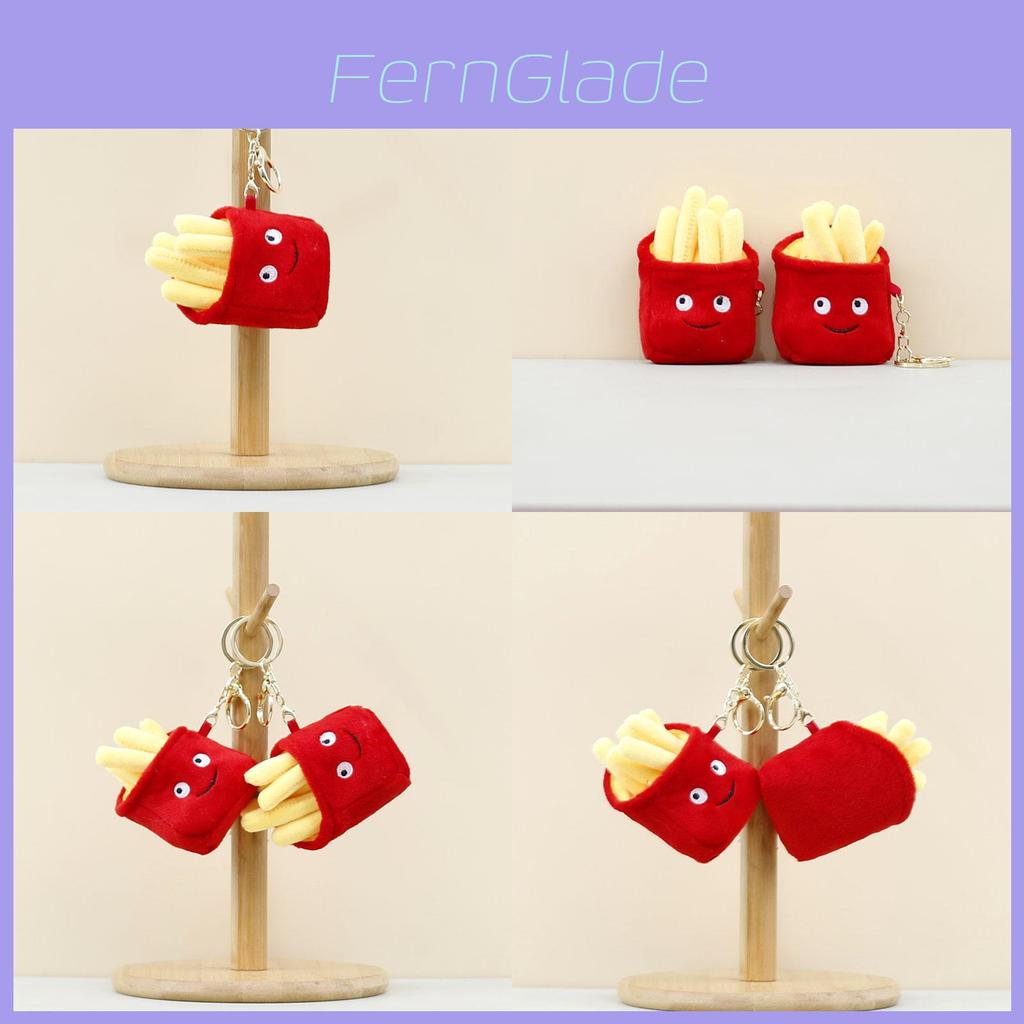 Adorable Cute French Fries Plush Keychain Toy Soft Stuffed Doll For Kids Gifts