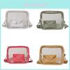 Bolso de Gelatina Transparente de PVC con Cremallera para Uso Diario Casual y Estilo de Moda