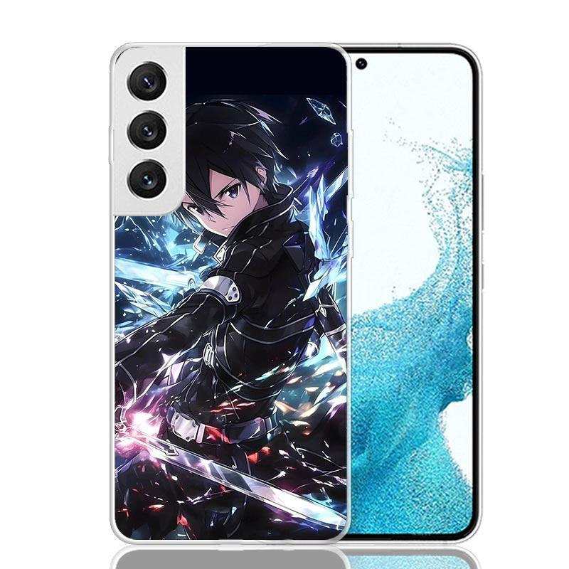 

Чехол для телефона Sword Art Online Кирито для Samsung Galaxy S26 S25 Edge S24 S23 FE S22 Ultra S21 Plus S20 + Fundas Cover Coque Galaxy Samsung S22