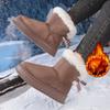 2025 Winter New Fleece Thickened Bread Shoes, Wool Cotton Shoes, Thick Soles, Heightened, Non-slip and Warm Snow Boots