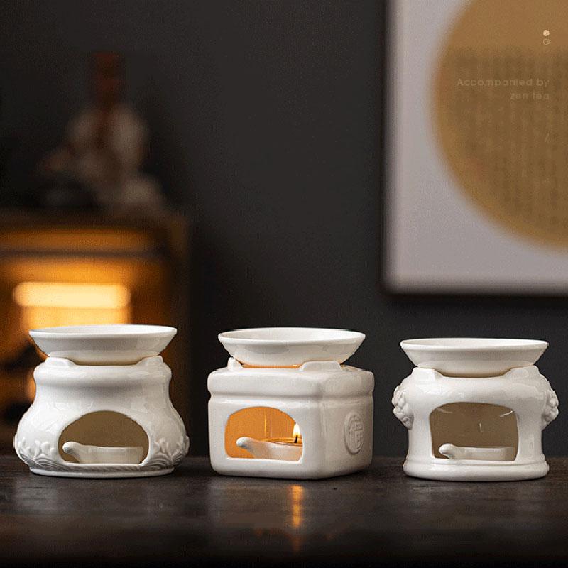 

Керамическая печь для ароматерапии, печь с эфирным маслом, нагреватель свечей и экстрактор ароматических веществ, три печи для плавления белого фарфора.