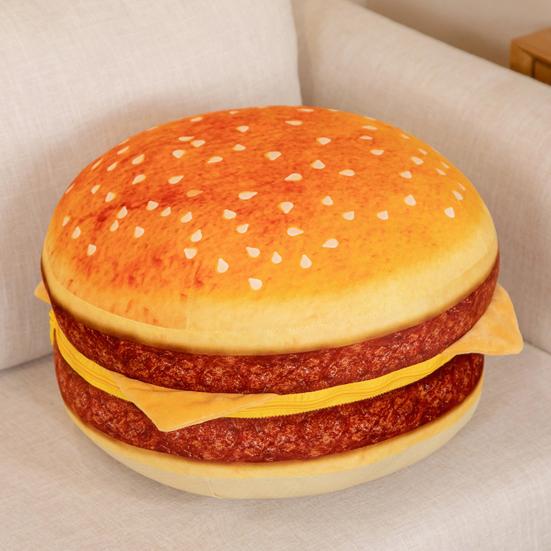 40cm Plyšová hračka Hamburger PP bavlna výplň Útulný dotyk Mäkký Krásny Vankúš na chrbát Spoločník na spanie Simulácia 3D Plyšový Burger