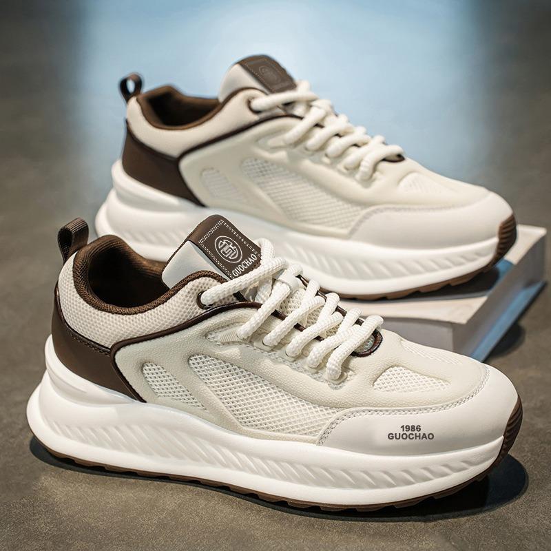 Men's shoes new spring and summer breathable mesh shoes casual versatile young and young increase height running sports trendy shoes Xiaobai