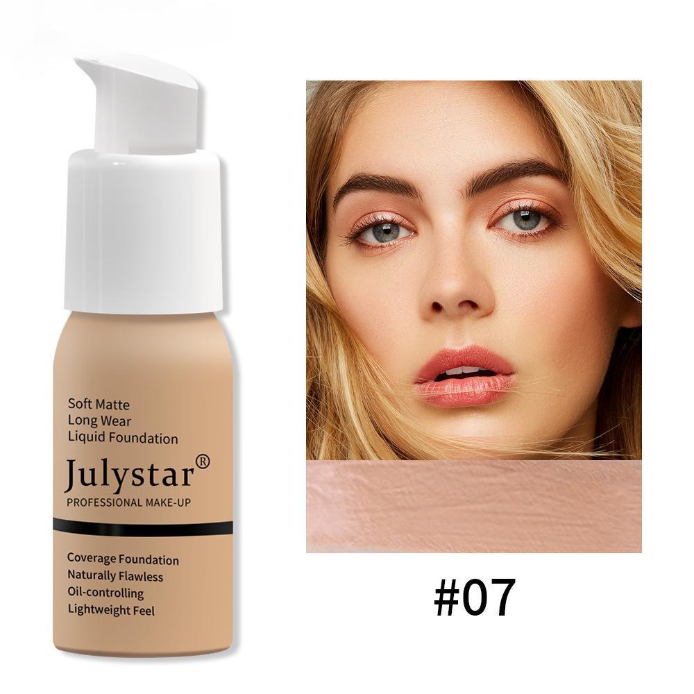 Liquid Foundation Concealer Face Naturally Flawless Matte Oil-Control Waterproof Long Lasting Foundation 30ml 10 Colors Optional