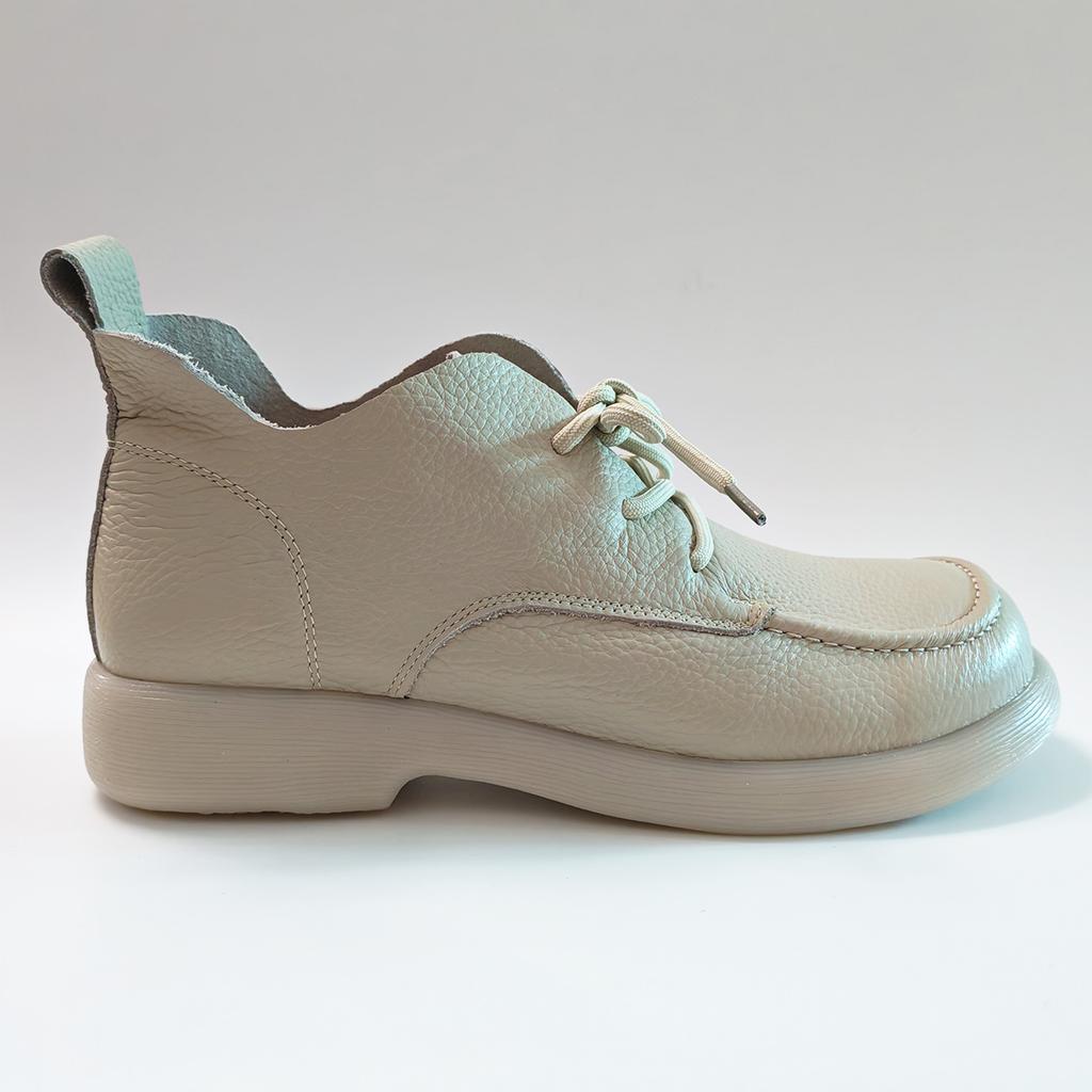 Handmade Soft Genuine Leather Women's Casual Loose-fitting Shoes Comfortable Retro Style Lightweight Flat Non-Slip Mother Shoes Plus Size 41