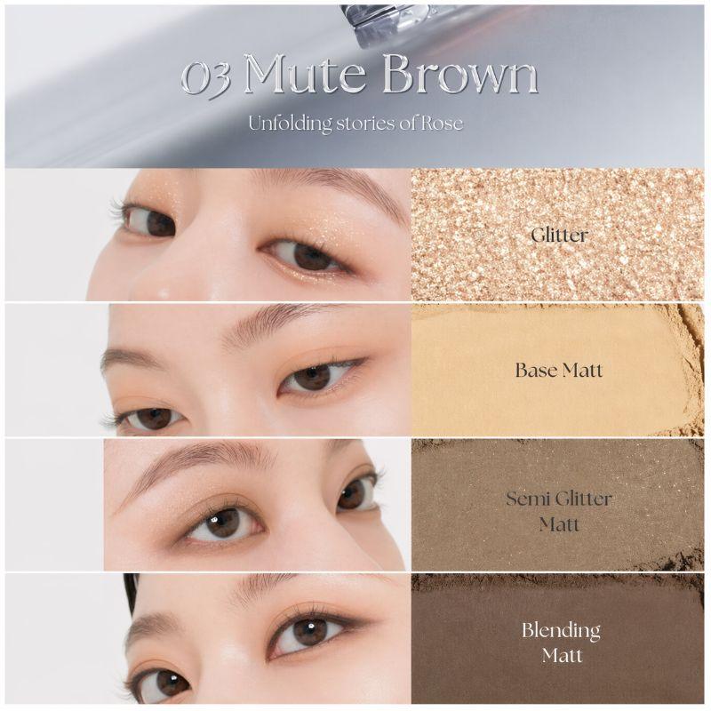 MUZIGAE MANSION Twist Pot 4-Color Eye Palette 5g – Compact Multi Shade Blendable K-Beauty Eyeshadow Palette 5 Variants