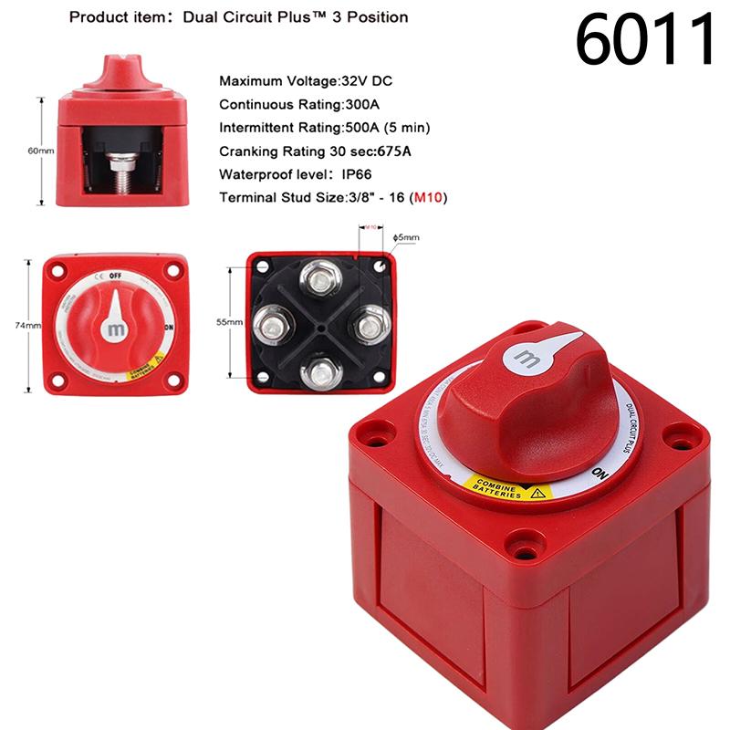 

M-Series Marine Boat 12-48V 100-300A Сверхмощный разъединитель Поворотный 2 3 4-позиционный выключатель массы аккумулятора Отключение Одинарный Двойной