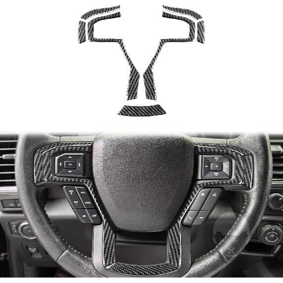 for Ford F-150 Raptor 2017-2020 Accessories Glove Box Top Strip | Real Carbon Fiber, for Ford F150 F-150 Raptor 2017 2018 2019 2020, Interior Trim