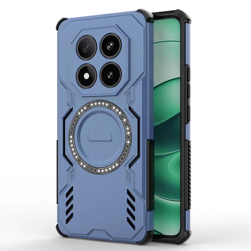 Armor Heat Dissipation Case for Xiaomi Redmi Note 14 Pro 5G 4G Magnetic Wireless Charge Cover for Redmi Note14 Pro Plus 14C Case