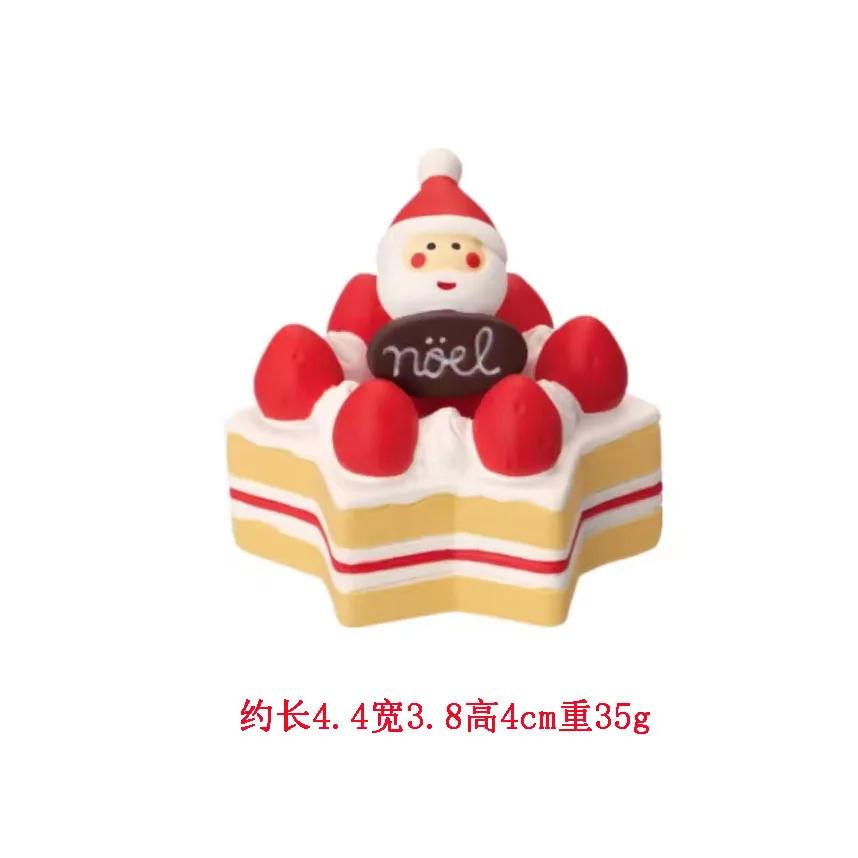 2025 Christmas Tree Santa Claus Cake Decoration Crafts Figurines Home Decor Christmas Ornaments Fairy Garden Accessories Gift