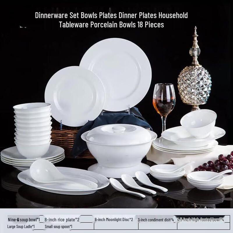 18-Piece Chinese Ceramic Dinnerware Set