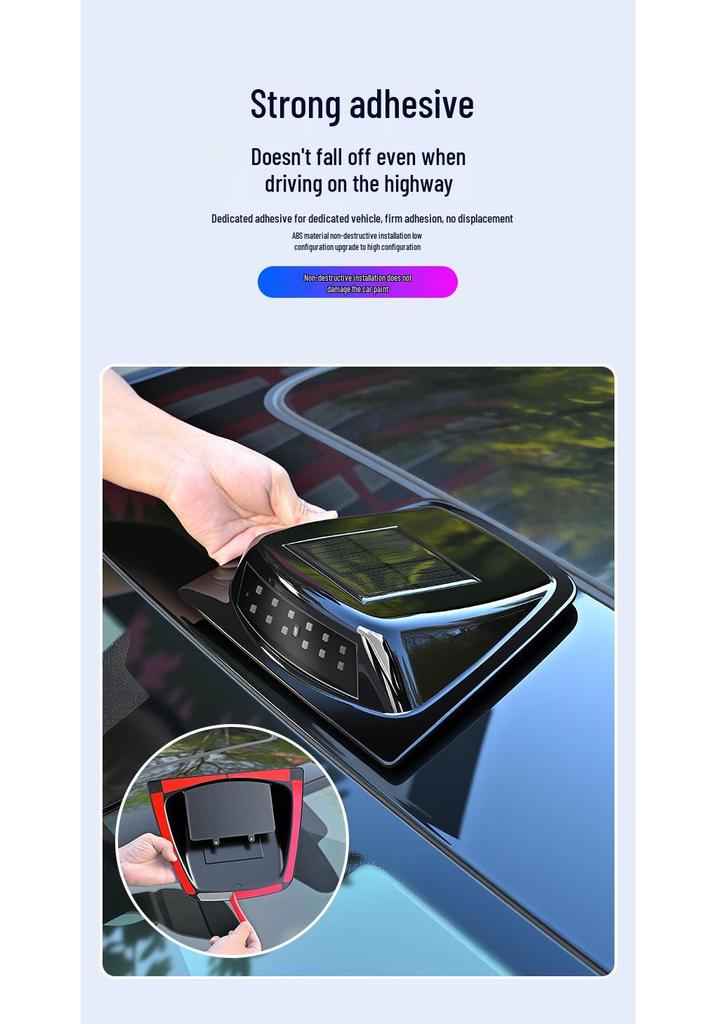 Solar-Powered Luminous Car Roof Lidar Cover with High-Brightness Daytime Running and Warning Lights
