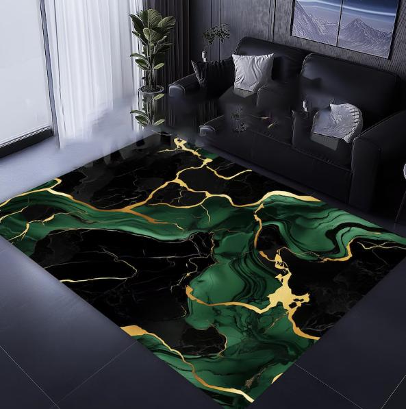 Blue Marble Rug Marble Rug Abstract Rug Living Room Rug Modern Non-Slip Rug,Aesthetic Rug Area Rug Bedroom Rug Home Decoration