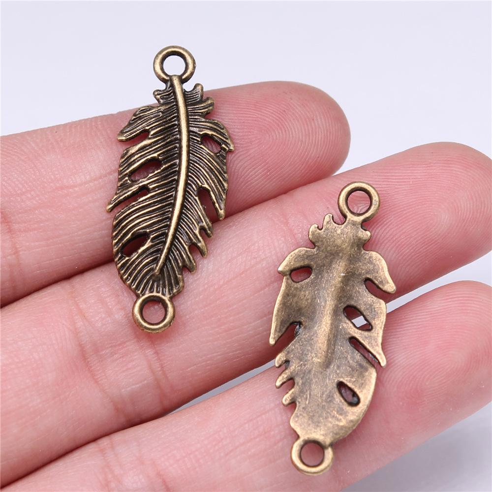 10pcs Connector Charms Tibetan Bronze Silver Color Pendants Vintage Jewelry Making DIY Handmade Craft