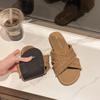 2025 Bohemia Cross Summer Retro Fairy Woven Flat Slippers