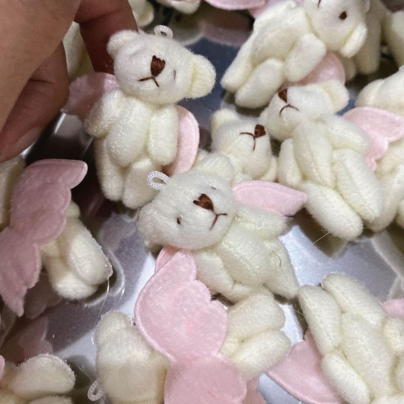 Cute Angel Bear Keychain Hanging Ornament Backpack Handbag Charm for Girls Wome