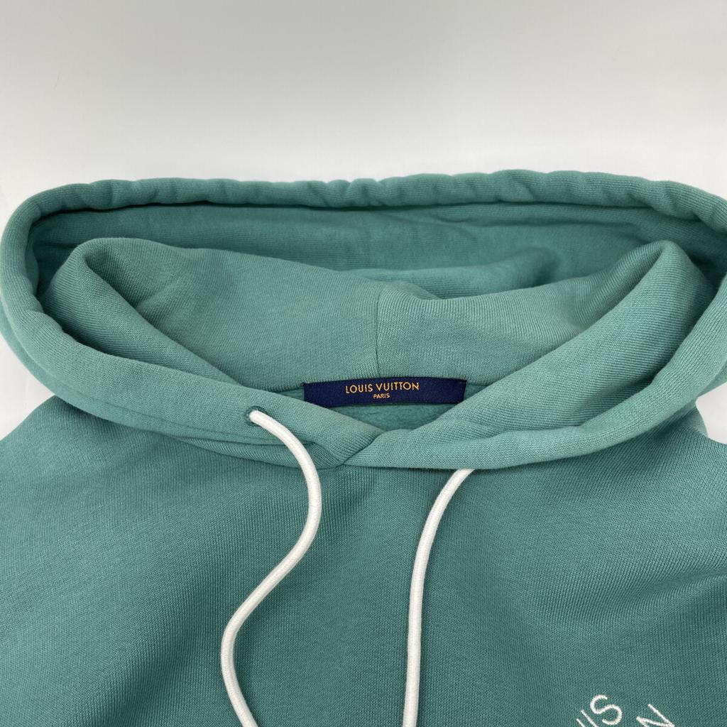 Louis Vuitton RM2129 IHN HLY33W 21AW Green Signature Logo Oversized Fleece-Lined Parka Tops M greenUsed