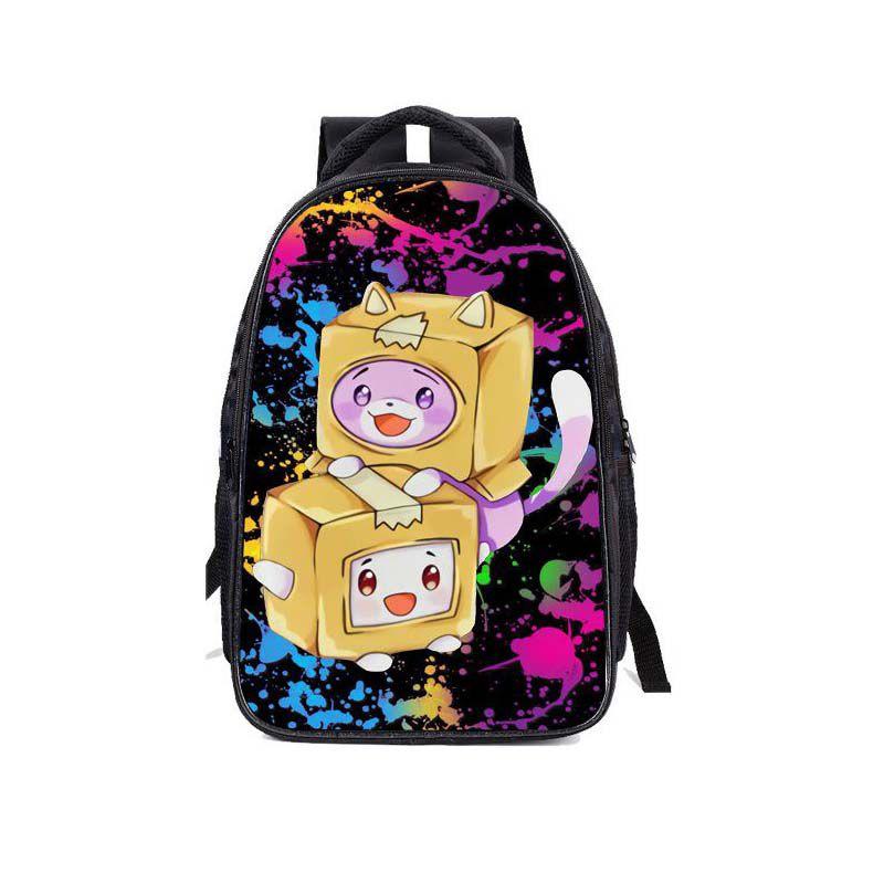 Lankybox Cartoon Lunch Bag Set 3 Piece Shoulder Backpack Package