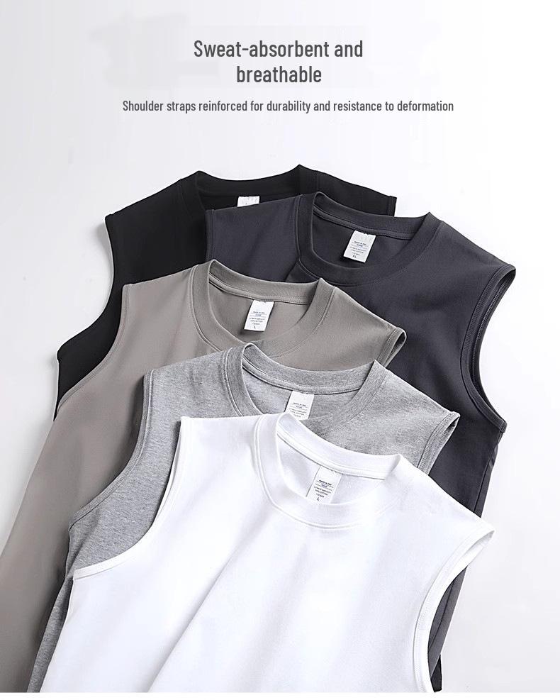 Men's Cotton Sleeveless Tank Top: Versatile, Casual, Breathable, Comfortable Sports Vest