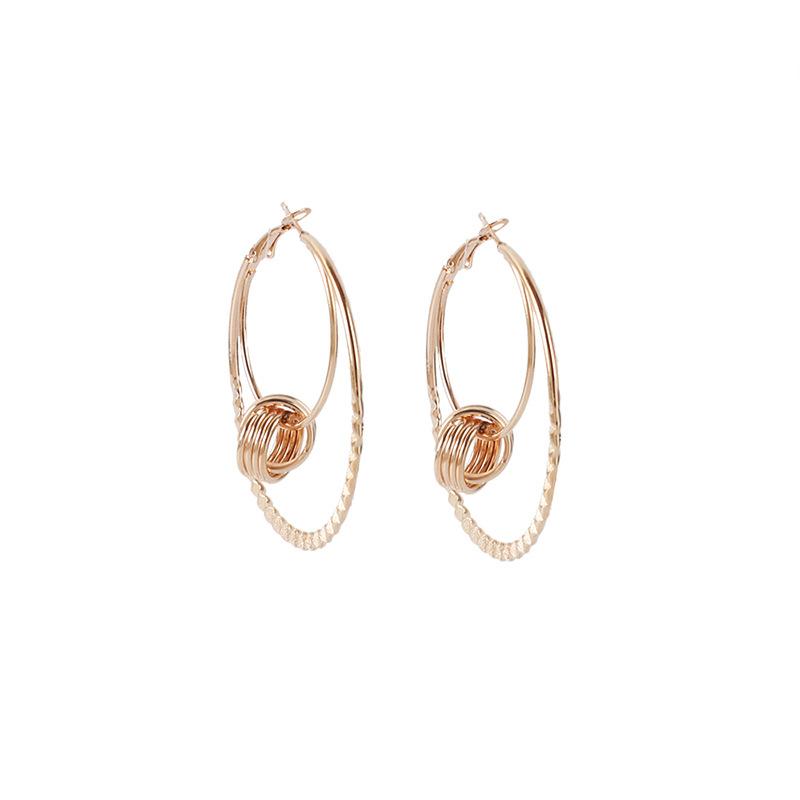 Европейские и американские новые аксессуары геометрические серьги-большие кольца ins холодный ветер преувеличенный дизайн серьги темперамент золотой