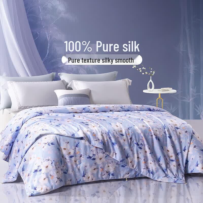 FUANNA Tussah Silk Blend All-Season Quilt