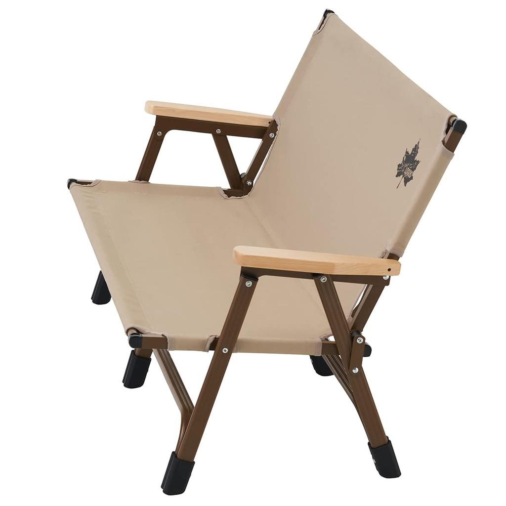 LOGOS Tradcanvas Portable Assembled Chair for 2 73173165 Beige Width x Depth x Height cm Height 28 (Approx.) 110.5 55.5 61.5 (Seat cm)