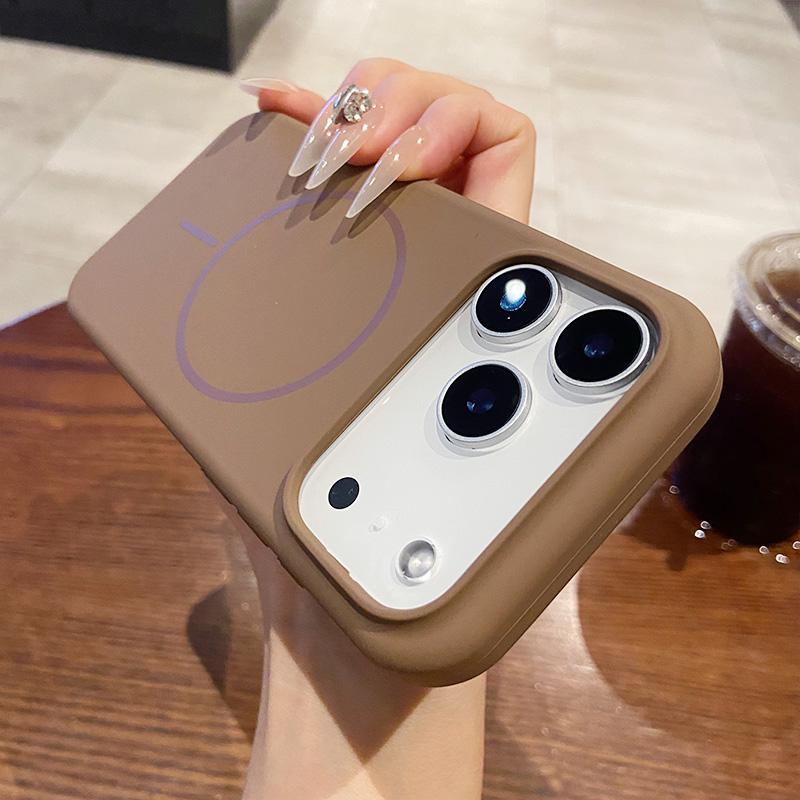 For IPhone 16 17 Air 12 13 14 15 Pro Max 16 Plus Shockproof Cover Luxury Liquid Silicone Magnetic Wireless Charge Phone Case
