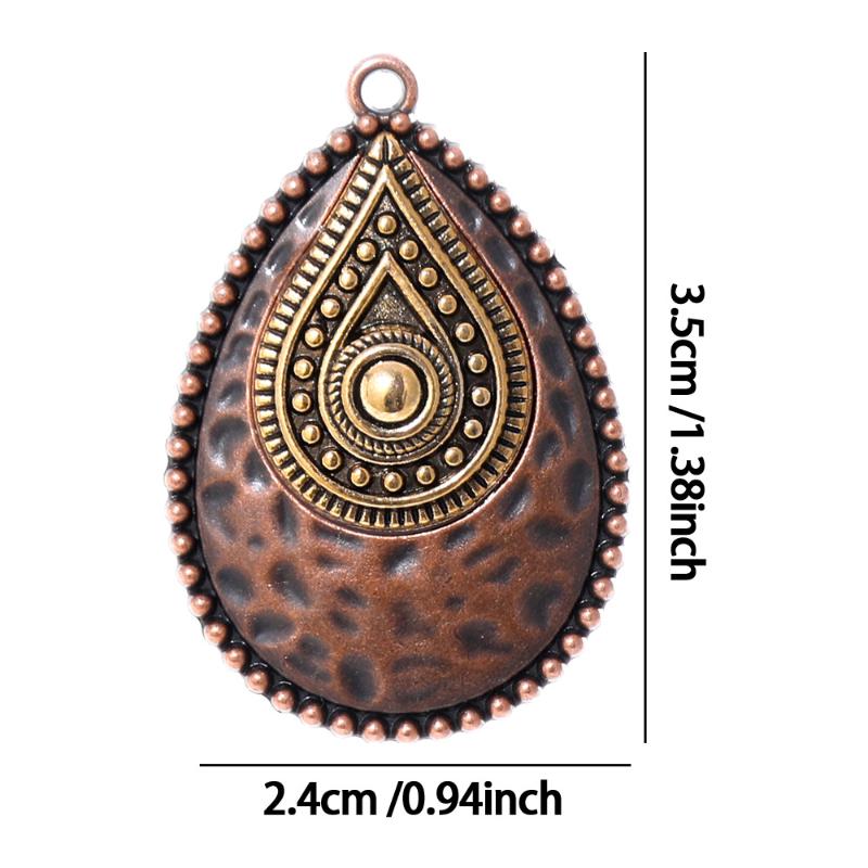 5Pcs Retro Vintage Ethnic Bohemia Teardrop Pendants For Women Earrings Necklaces Charms For Diy Making Jewelry Accessories